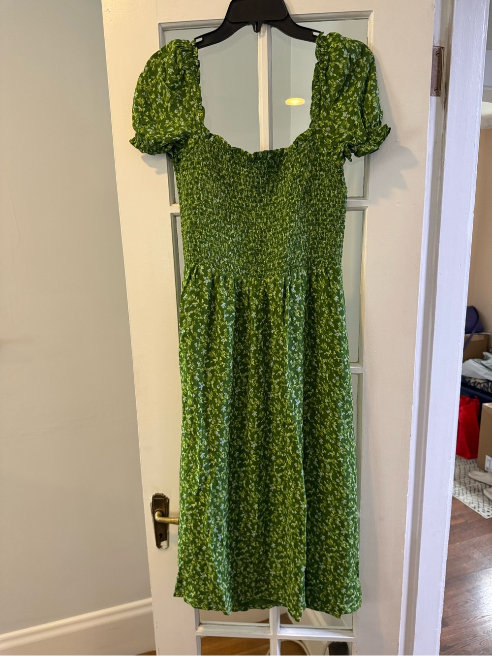 Reformation Inka Dress in Isla Green Size XL